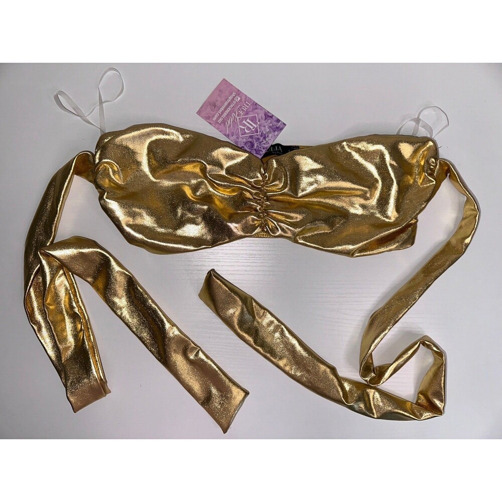 NWT Women's Top Size L Gold